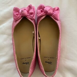Janie and Jack Sparkling Pink Flats with Bow